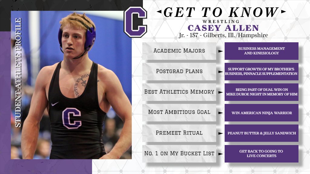 CornellRams's tweet photo. Student-Athlete Spotlight: junior wrestler Casey Allen @CornellRamsWR @CornellCollege https://t.co/eun6KfUHqs
