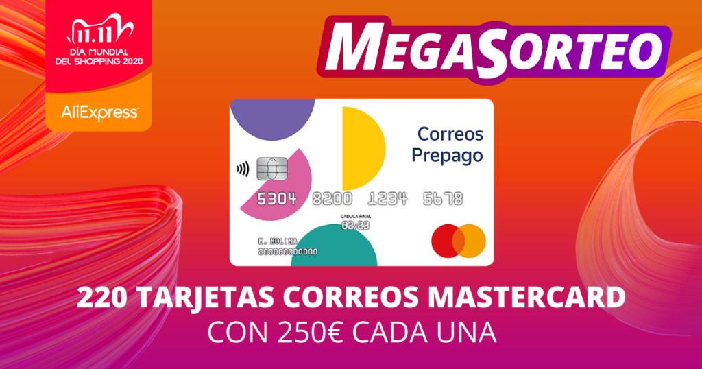 AliExpressES's tweet photo. Compra sin gastar dinero de tu cuenta con este megapremio de nuestro MEGASORTEO 🏆 Tarjeta prepago Correos MasterCard con 250€ de saldo 😍 👉 https://t.co/VPQ9qSRPbo
#AliExpress1111 #MegaSorteoAliExpress https://t.co/xZwDXaOqIN