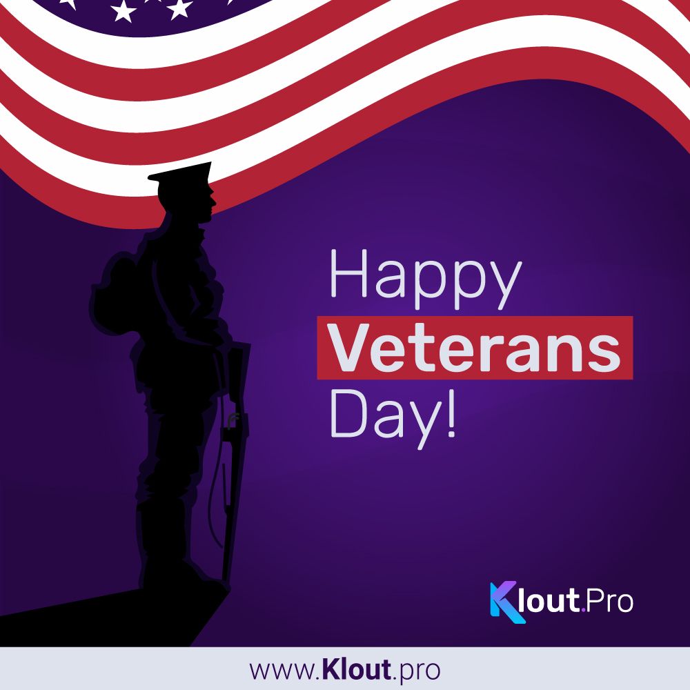 KloutPro's tweet photo. Thank you for your service.
Happy Veterans Day!
.
.
#KloutPro#marketing #business #branding #marketingdigital #digitalmarketing #socialmedia #entrepreneur #advertising #socialmediamarketing #design #seo #instagram #graphicdesign #motivation #entrepreneurship #smallbusiness https://t.co/Vti48FxnXC