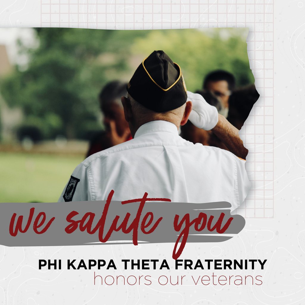 phikappatheta's tweet photo. To all of our Phi Kaps who have served our country in the armed forces: thank you for your service! This #VeteransDay, we salute you.
#phikappatheta #PhiKaps #VeteransDay https://t.co/HEZt45ULcW