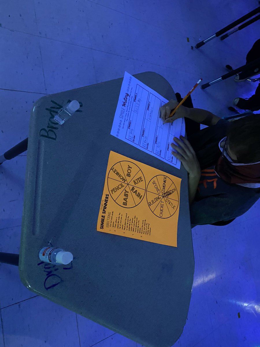 Mrs_DMatheny's tweet photo. Writing our own similes &amp; using one in a story! We also differentiated between simile &amp; metaphor &amp; highlighted what’s being compared! Our knowledge is GLOWable! @OESrockSTARS @FCPSchoolsTN https://t.co/PlJMVBYzOg