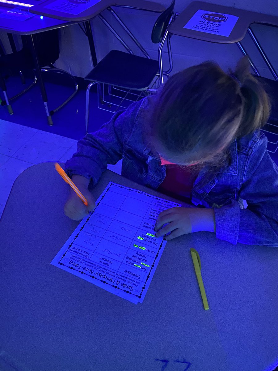 Mrs_DMatheny's tweet photo. Writing our own similes &amp; using one in a story! We also differentiated between simile &amp; metaphor &amp; highlighted what’s being compared! Our knowledge is GLOWable! @OESrockSTARS @FCPSchoolsTN https://t.co/PlJMVBYzOg