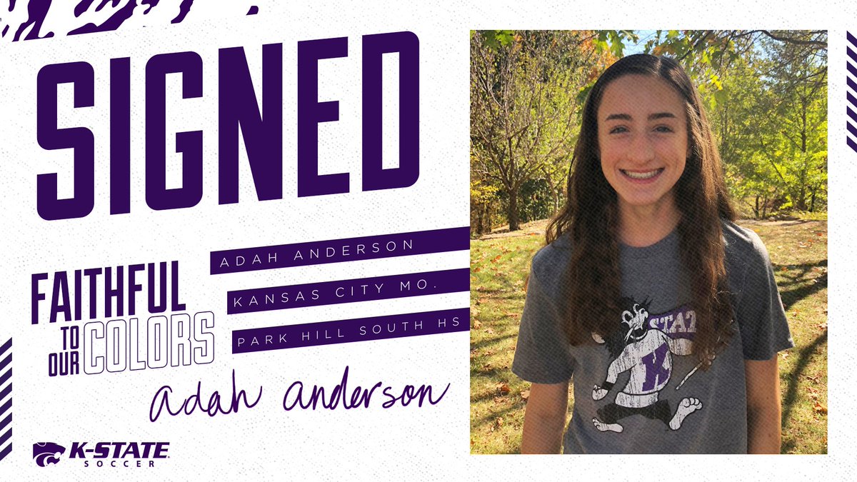 A two-sport standout from the KC Metro ... welcome to the K-State Family Adah Anderson / (MF - Kansas City, Mo.).

#KStateSOC x Signing Day
