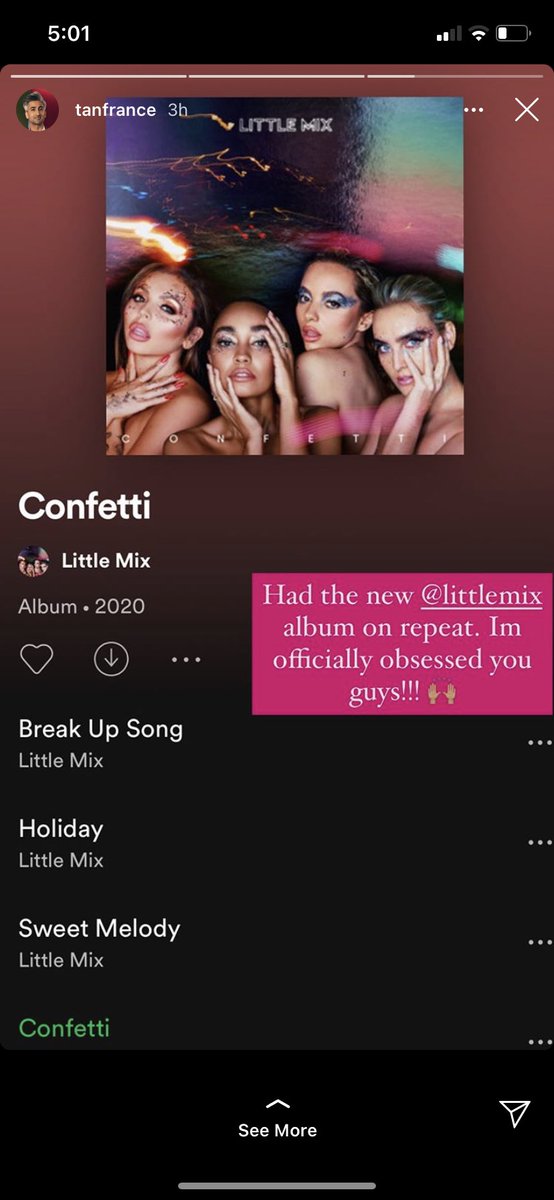 TAN FRANCE posted about  #Confetti   just recently! 