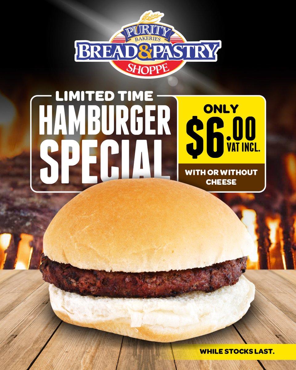 With cheese or without?
#PurityBakeries #Barbados