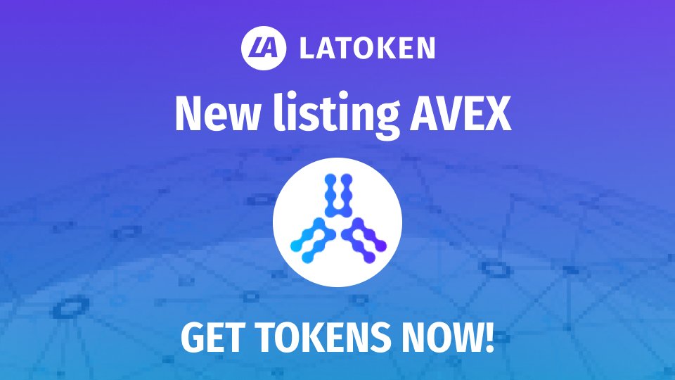 Latoken_cex's tweet photo. AVEX is now open for trading on LATOKEN!

AEVOLVE @AevolveToken strives to push medical innovations to their next stages of development -- benefitting patients with a new world of solutions.

Start trading AVEX now! https://t.co/96vqay2jPl https://t.co/CuKgShWuDB