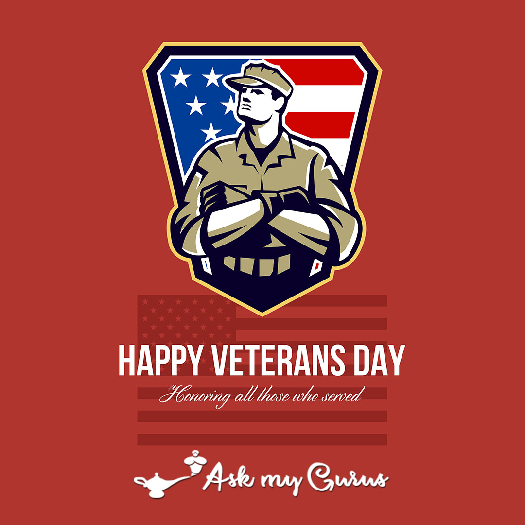 AskGurus's tweet image. Happy Veterans Day! Honoring all those who served. askmygurus.com #askmygurus #becomeaguru #keeplocaldoorsopen #happyveteransday