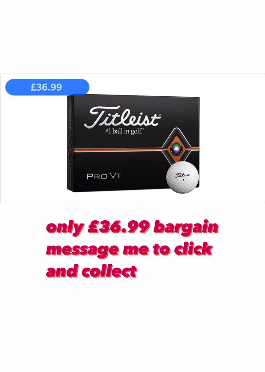 Pro V1’s £36.99 What a bargain message me for click and collect. <a href="/TitleistEurope/">Titleist Europe</a>