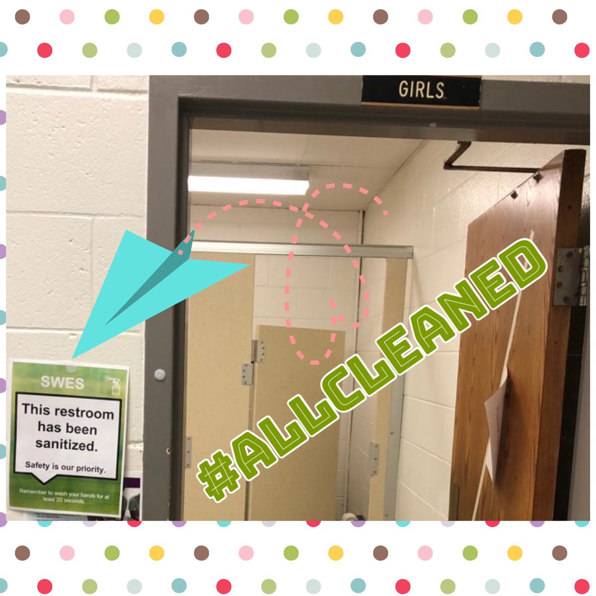 EaglesSouthwest's tweet photo. 🗣Let me know when We can GO🚦 Our custodians are doing a Great job keeping the restrooms clean‼️ #ThisRestroomHasBeenSanitizer No wondering 💭 No questions 🥴 #SignsPosted #AllCLEANED @fcpsmaintenance @Supt_Hamlett @FCPSchoolsTN https://t.co/8xeorgRJhB