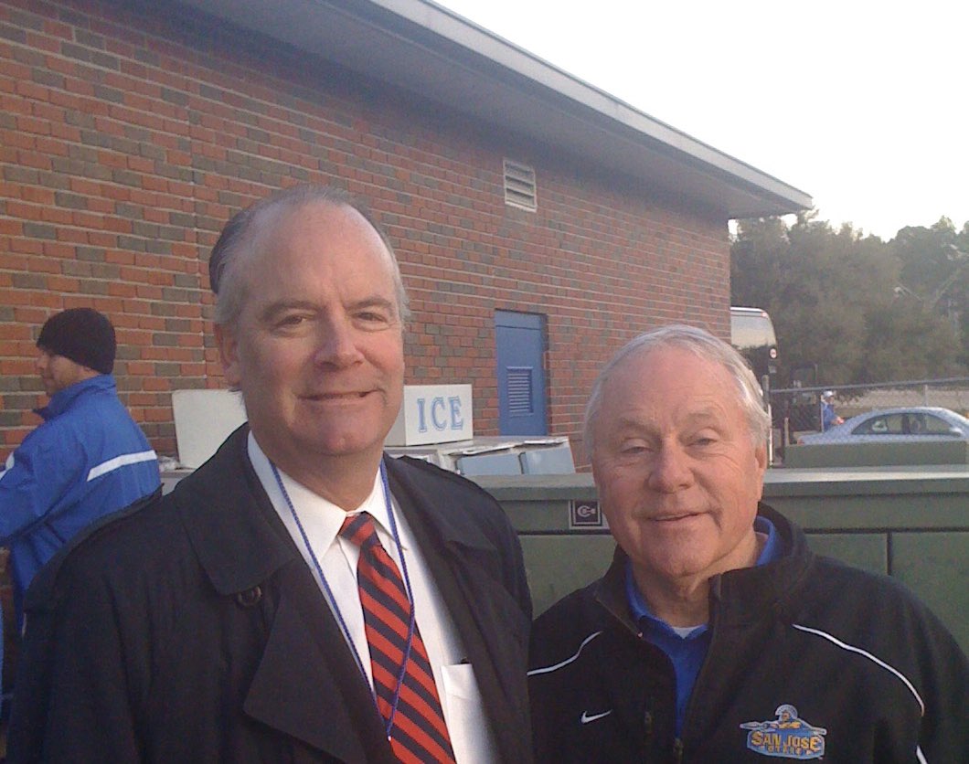 steelers1288's tweet photo. @CBuck81TV Spartan ball! Here I am with SJS 🏈 HC Dick Tomey at his last game. At La. Tech. Invited me onto the sidelines. Snowed ❄️ the night before. Was @UCLAFootball DB coach in ‘73 when the late Jimmy Allen smeared me in practices. @steelers_realm @BIGIRVSATX1 @uclamike11 @randycrossFB https://t.co/s7OgkLPCdq