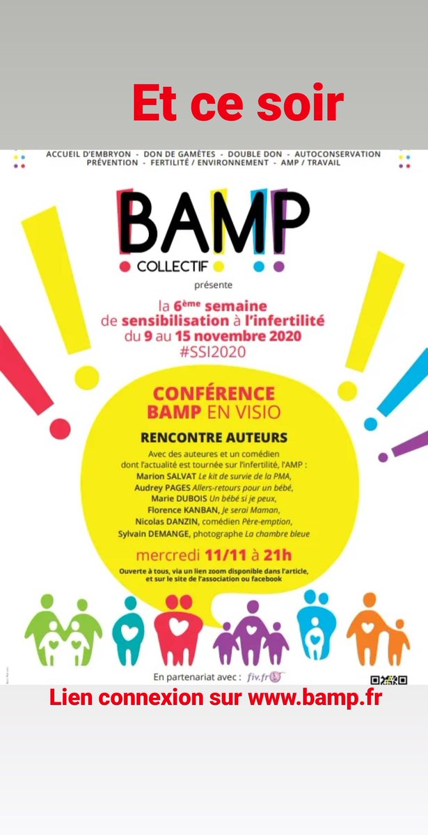 CollectifBAMP's tweet photo. Pour échanger avec des auteurs, comédien, photographe qui proposent des créations au sujet de l'AMP, l'infertilité....
#infertilité #amp #pma #stérilité #ssi2020
#théâtre #photographie
#SemaineSensibilisationInfertilite2020 https://t.co/C22eZ27iXZ