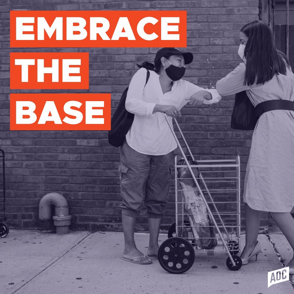 Refuse to acknowledge the actual base of the Democratic Party is Black voters, led by majority voting bloc of Black women.AOC’s tweet  #EmbraceTheBase actually Erases the Base. Did not center Black women/voters who overwhelmingly rejected Bernie.Harpo, who dis?