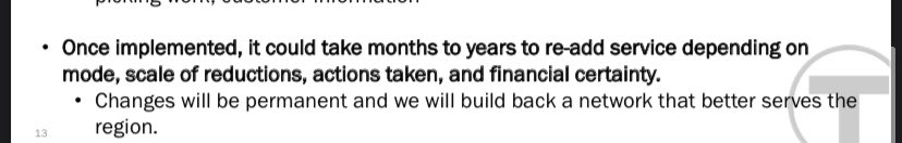 jarjoh's tweet image. Don&apos;t just take my word for it. See the @MBTA&apos;s presentations from 9/14, 9/21, and 10/5. &quot;These are permanent changes&quot;. &quot;Once implemented, it could take months to years to re-add service&quot;. #StopTheCuts #TransitIsEssentialMA