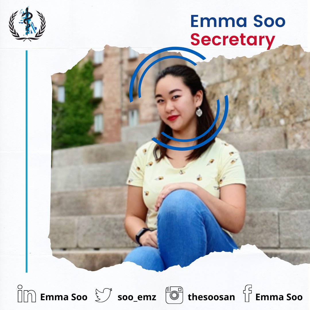 UKModelWHO's tweet photo. Meet our amazing secretary Emma! ✨ @soo_emz
- She is a medical student with a BSc in Imaging Sciences
- Co-directed @LonWHO in 2019
- President of @KCLRadiologySoc
- Has been a researcher with @Polygeia
- Led the student team of #AMRABC conference https://t.co/3AC4Vz6cOB