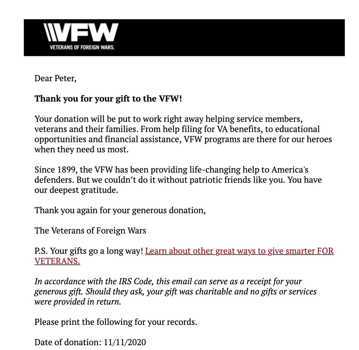 morethanmySLE's tweet photo. I made a donation to @VFWHQ in honor of Veteran @davidmweissman who has been an incredible voice for Veterans &amp; protecting our Democracy.

Please join me in donating to VFW. They help Veterans file for VA benefits, w/educational opportunities &amp; financial assistance. #VeteransDay https://t.co/qZQ5Jy2Lp6
