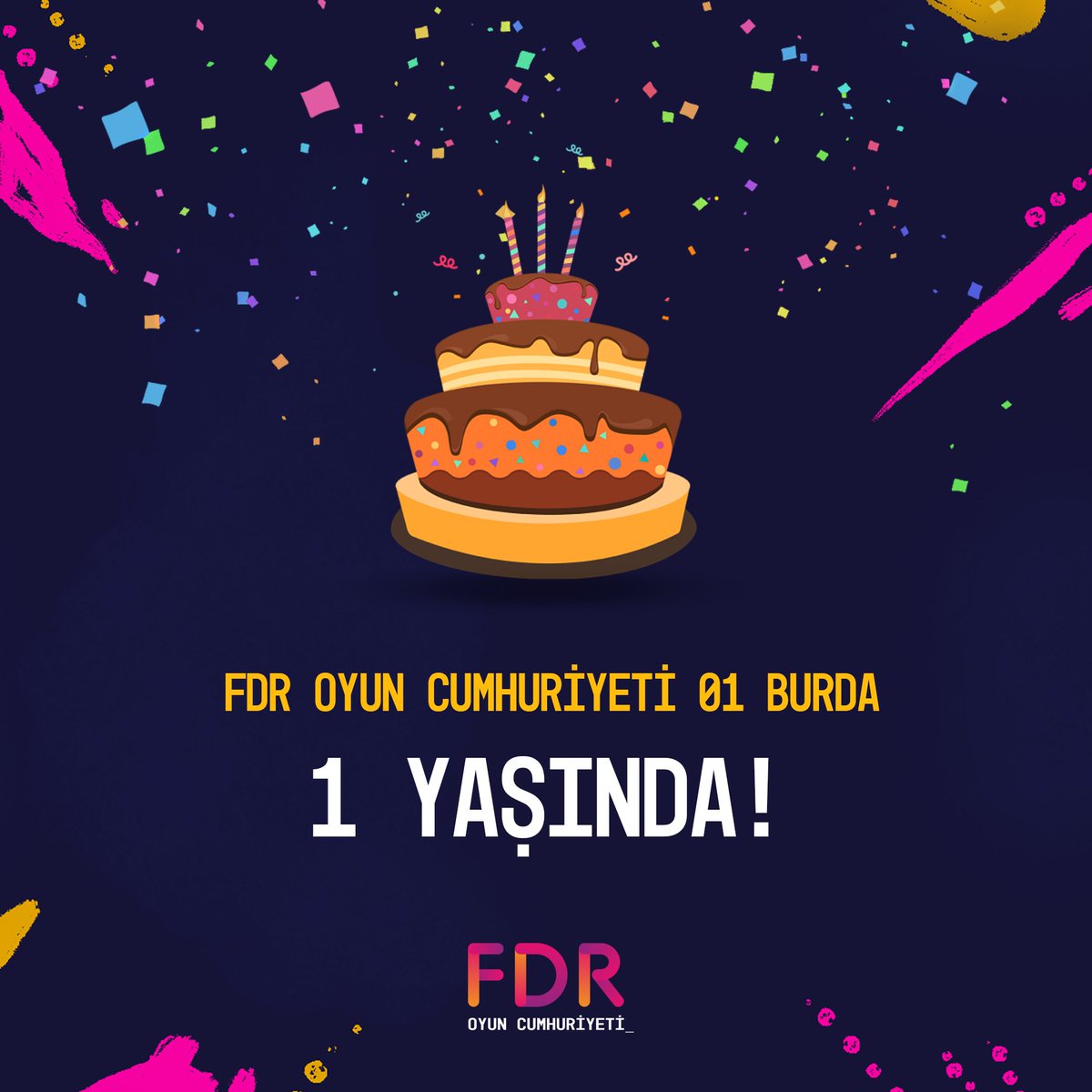 supmasshub's tweet photo. FDR Oyun Cumhuriyeti 01 Burda 1.yaşını kutluyor!🎉
Bu heyecanımıza sen de ortak ol.
1.yılımıza özel, sana ve arkadaşına 1 saat bizden hediye!
#fdroyun #fdroyuncumhuriyeti #fdr01burda #levelatla #gamer https://t.co/65GO9yHIHa
