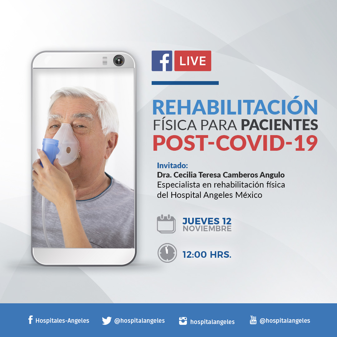 hospitalangeles's tweet photo. Sigue nuestra transmisión FBLive Rehabilitación física para pacientes post-COVID-19. Este jueves 12 de noviembre / 12:00 hrs.

@hospitalangeles México

¡Únete y mantente al pendiente de los beneficios que tendremos para ti !

#ComparteEstePost 👍🔜 https://t.co/L0kHy3MtmE