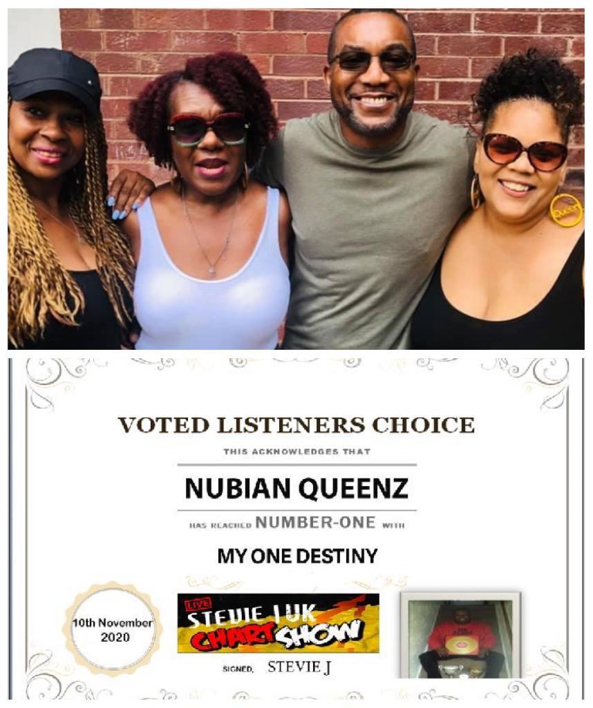 We would like 2 thank our family and friends for their continued love &amp; support. Much respect to Stevie P our producer for his work on the production and for giving upcoming artists a space to be heard &amp; recognised on his chart show. 
Nubian Queenz 
Lillyan, Babz &amp; Jess