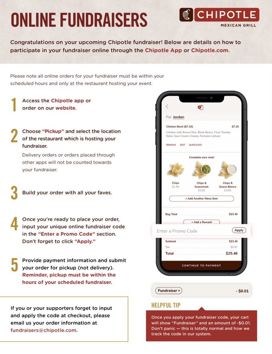 lakelandNHS's tweet photo. Don’t forget to head to Dickson City Chipotle this Saturday from 5-9 to support Lakeland NHS!!! You can show your support by using our specialized code on their app or by showing our flyer to the cashier upon checkout. Make sure to get out there and don’t forget to be safe!!! https://t.co/gq8ofyL4ru