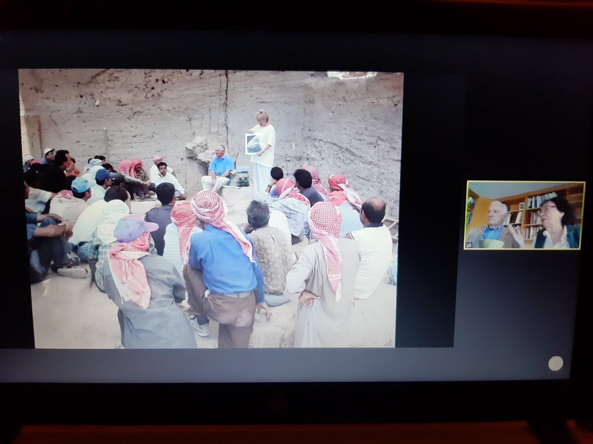 ArwaKharobi's tweet photo. Lectures in the time of social distancing. Listening to Marilyn Kelly-Buccellati &amp; Giorgio Buccellati talking about "Urkesh &amp; it's Global Record" #Archaeology in Syria - Tell Mozan Project مشروع تل موزان #IMASS #CAMNES https://t.co/GWxuXz7bui