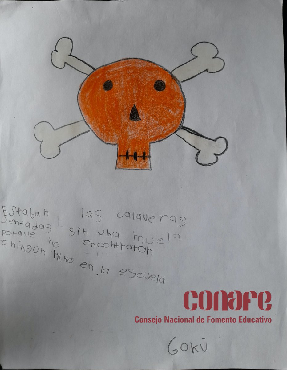 ConafeOaxaca's tweet photo. Les compartiremos los trabajos que por su esfuerzo se ganaron una “Mención Honorífica”, en el Primer Concurso de Calaveritas #Conafe #Oaxaca 2020, como Kevin Yair Pérez Pérez, estudiante de Primaria Mestiza, en La Cruz, San Gabriel Mixtepec, ¡muchas felicidades!
#OrgulloConafe https://t.co/J0WEHKBSuf
