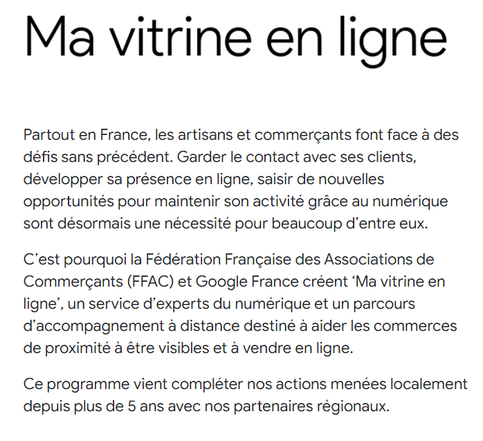 DdeDiesbach's tweet photo. 👏Aider les commerçants &amp; artisants à développer leur présence en ligne.
➡️Après #facebook, c'est #google qui déploie des aides GRATUITES : formations,outils,coaching
Je mets directement le lien vers le guide dans le thread ⤵️
RT sans modération 🙏#solidaire https://t.co/yvcx07iqSN