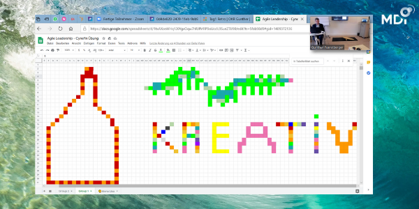 MDI_Leadership's tweet image. And which animal do you recognise? Day 1 of the #hybrid, #agilecourse is over! As you can see, our participants were particularly creative in the #breakoutsessions. The &quot;Cynefin Framework&quot; as an orientation aid for #managers could also be discovered virtually in a playful way.