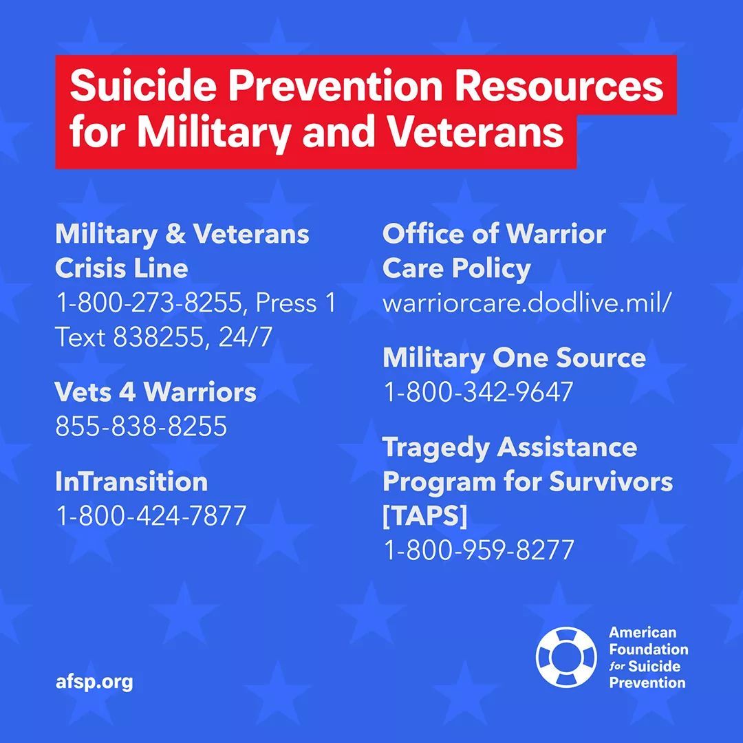 AFSP_WV's tweet photo. This #VeteransDay, we're thinking of our Veterans and service members. For those struggling, there is help & #Hope. Please share this post.
#YouAreNotAlone #YouMatter #YourLifeMatters #AFSP #AFSPWV #StopSuicide #BeTheVoice #Veterans #ItsOkayNotToBeOkay #TogetherWeAreStronger https://t.co/YrbZkCwbhu