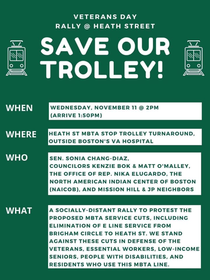 carmensunion589's tweet image. Join us for a rally today (11/11) at 2pm at the Heath Street Green Line as we fight for our jobs, our riders, our communities, our environment, and our economy. #InItTogether #TransitIsEssentialMA #TransitAccess