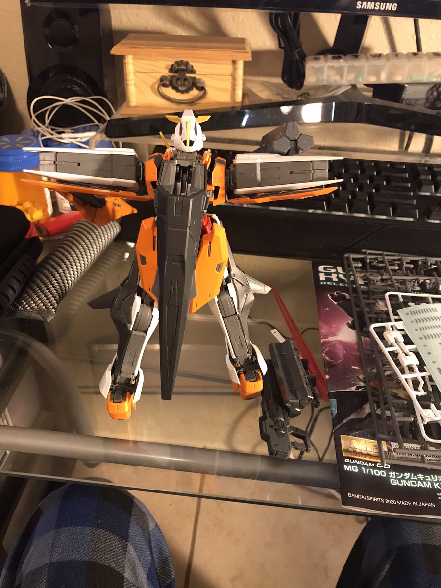 RealMissJazzyJ1's tweet photo. #gunpla Kyrios is done! Short of putting the stickers on him this bad boy took 7 hours total to build and I had a blast! @_Use_Less hope you enjoy it! Next up will be the Tallgeese! Stream starting soon for that! https://t.co/ya87GY6WsT