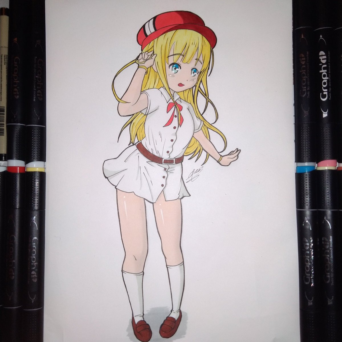 Marvin_Gsr's tweet photo. ✨

#draw #drawing #art #anime #animegirl #girl #blondhair #manga #mangadrawing #mangagirl #cute #cutegirl #alcoholmarkers #graphitdrawing #graphit #markerdrawing #colorful #color #blueeyes #schoolgirl #animeschool #animeschoolgirl https://t.co/QyvQEbb5nK