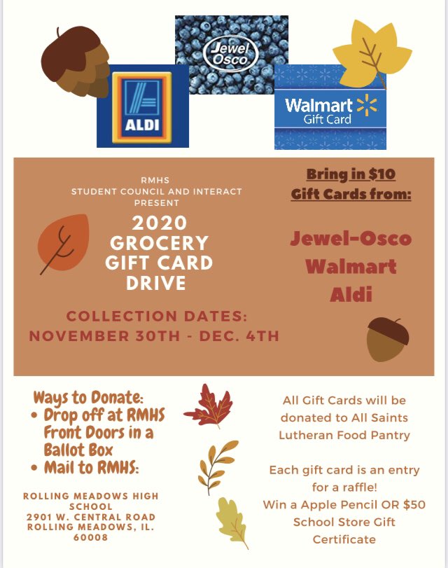 RMHS food drive! More info coming soon🍁🍁 feel free to reach out if you have any questions!