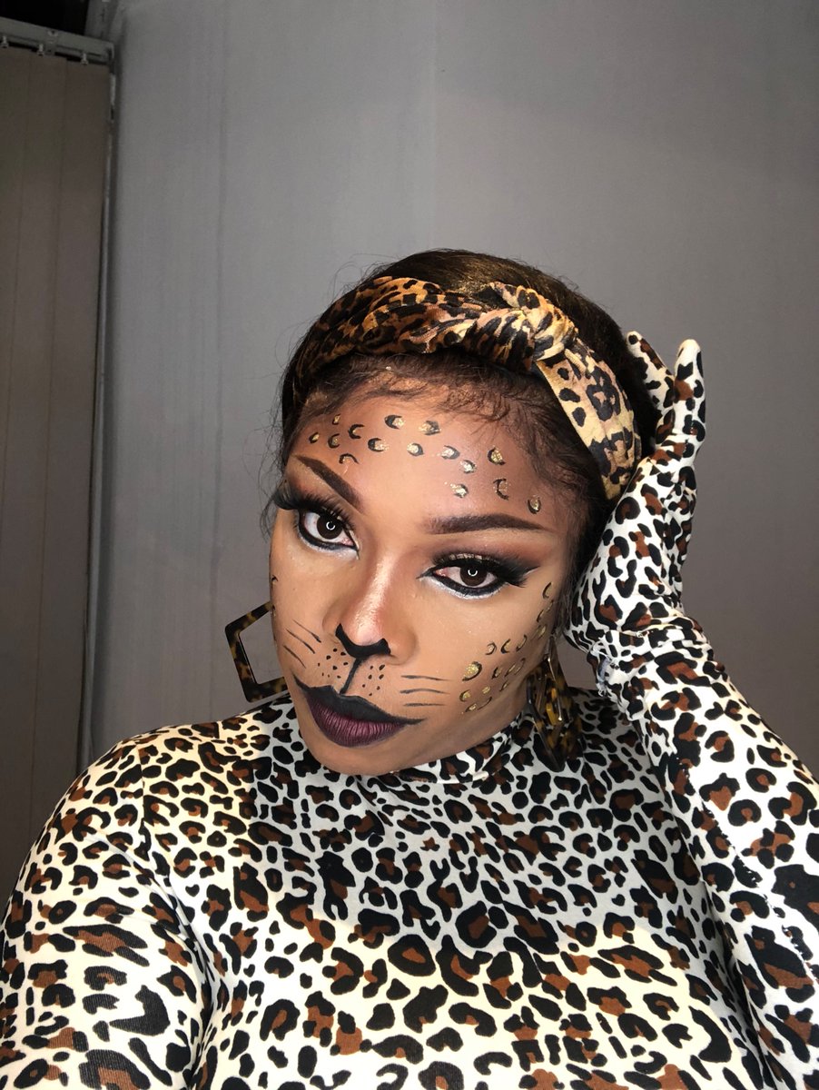 sheryl_gotit's tweet photo. 2020 Halloween makeup look done by yours truly #cheetahgirl https://t.co/6Nmmgnl8Ym