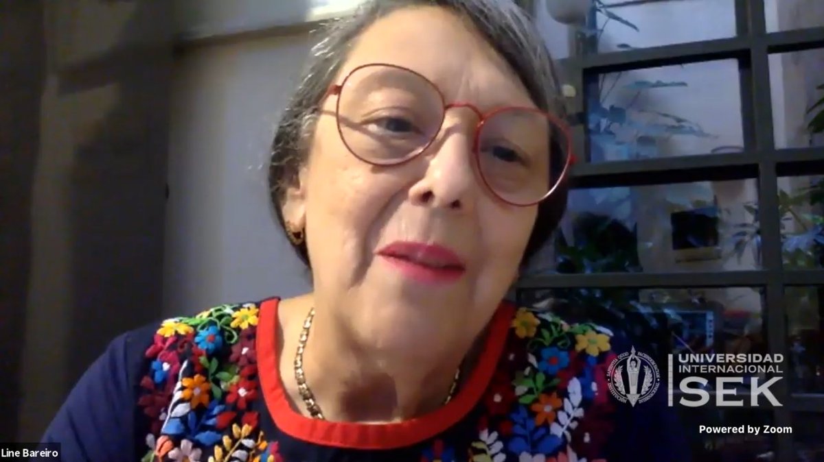 UISEK's tweet photo. #LineBareiro, co-fundadora del centro de documentación y estudios CDE (Paraguay), y miembro de la @RedPolitologas, comenta que una de las limitaciones para hacer más política, es que muchas mujeres no se sienten cómodas en los partidos políticos.
#MujeresEnLaPolítica https://t.co/fgR8de8ox4