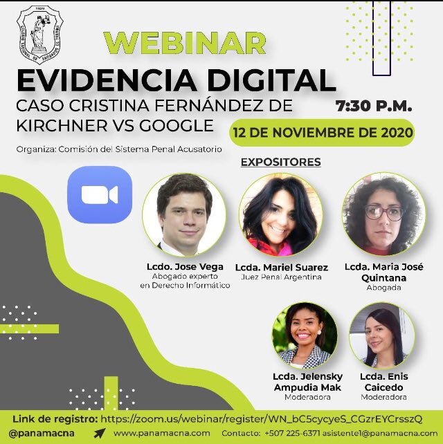 suarezmariel72's tweet photo. Webinar #googlecase #evidenciadigital #google mañana 21:30 hs Argentina 19:30 hs Panama @PanamaCNA https://t.co/SgmpHgwP8c