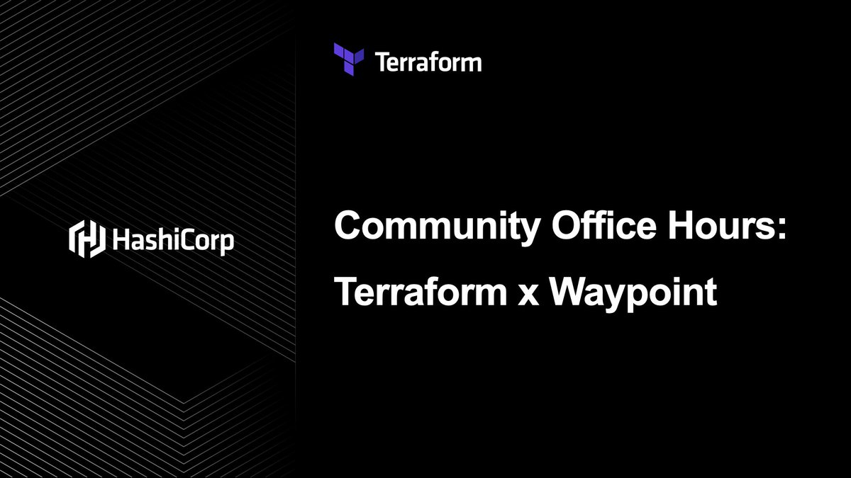 HashiCorp's tweet photo. When creating a modern application workflow, we can expect to build, deploy &amp; release across multiple platforms.
Tomorrow @Codydearkland &amp; @onlydole dive into how Waypoint allows a better way to manage application workflows and keep track of deployments! https://t.co/42zIq8NFOX https://t.co/bvHZhrKRDY