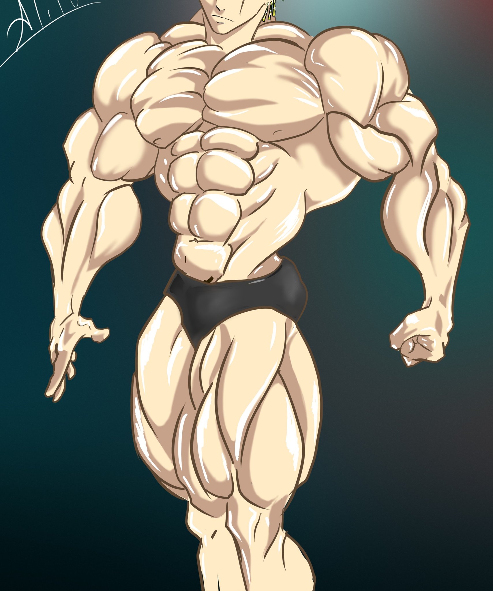 Ali Arts (comms open) on X: Work in progress 💪 male muscles this time lol  #drawing #art #musclegrowth #muscle #anime  / X