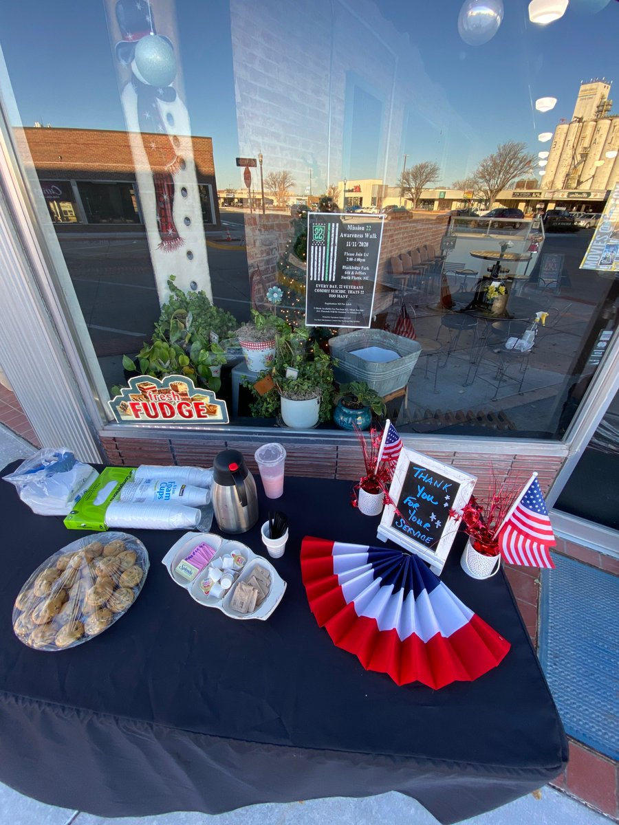 We salute you veterans. It's our turn to serve you. Stop by the storefront for a free cookie and coffee. Thank you for your service.