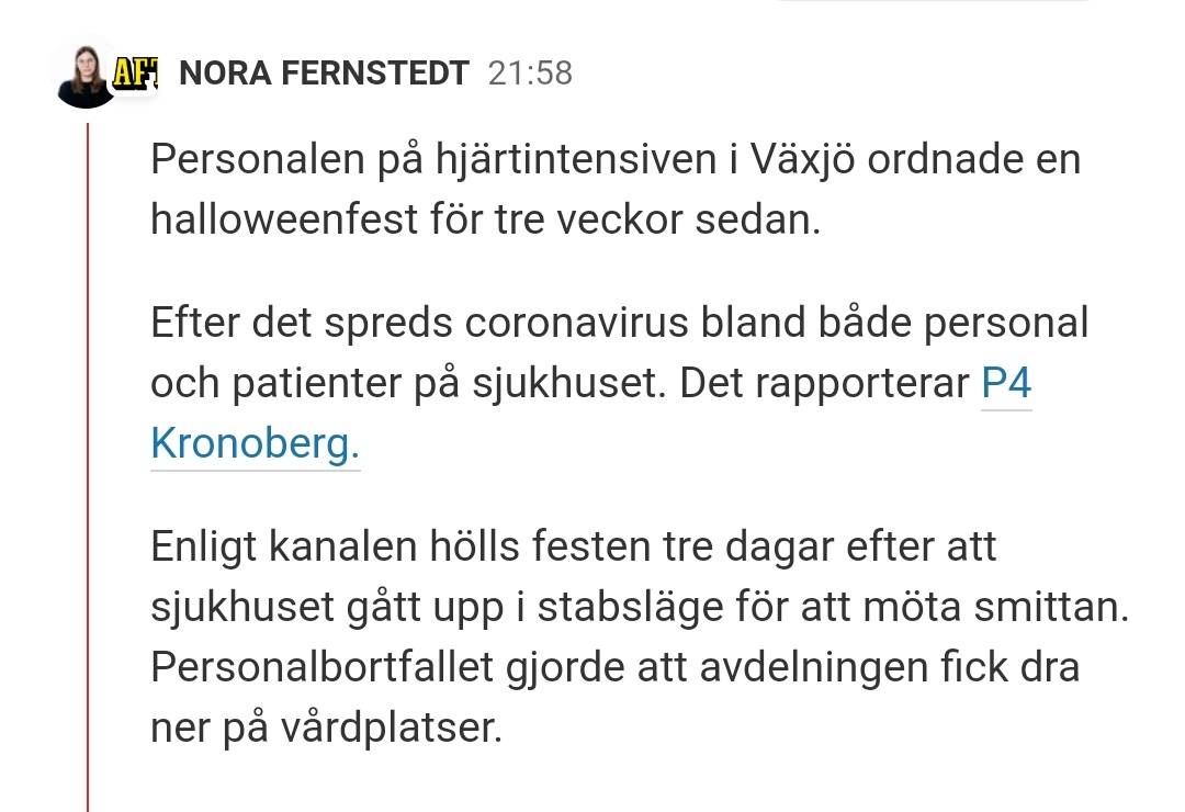 elsaberenike1's tweet image. jahopp ingen applåd för sjukvårdspersonalen i växsjö