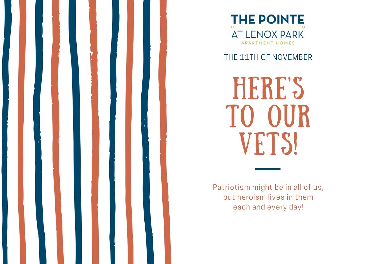 Today and everyday we are grateful❤️💙! 
#lovethepointe #veteransday #pointelenoxpark