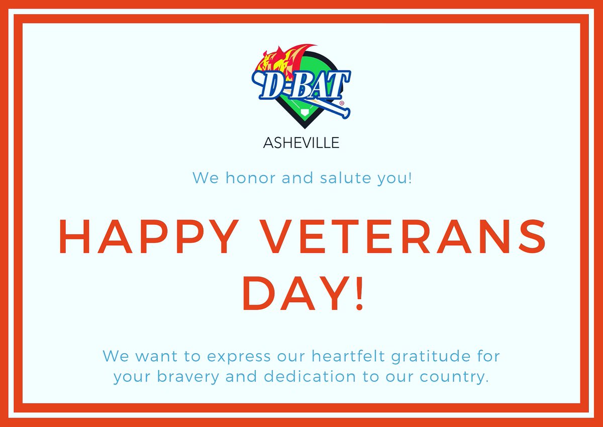 Happy Veterans Day from our D-BAT Asheville team! Thanks to all who have served and are currently serving our great country!
