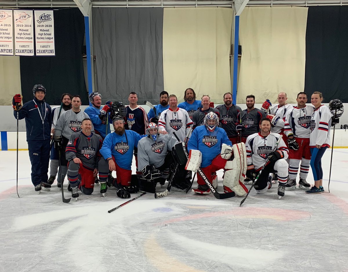 We’re thrilled to say that we hung out with some more members of KC Warriors Hockey today! 
Brian had such a good time last week that he brought a bunch of his friends to join in on the fun! 
#kcwarriors #hockeyheals