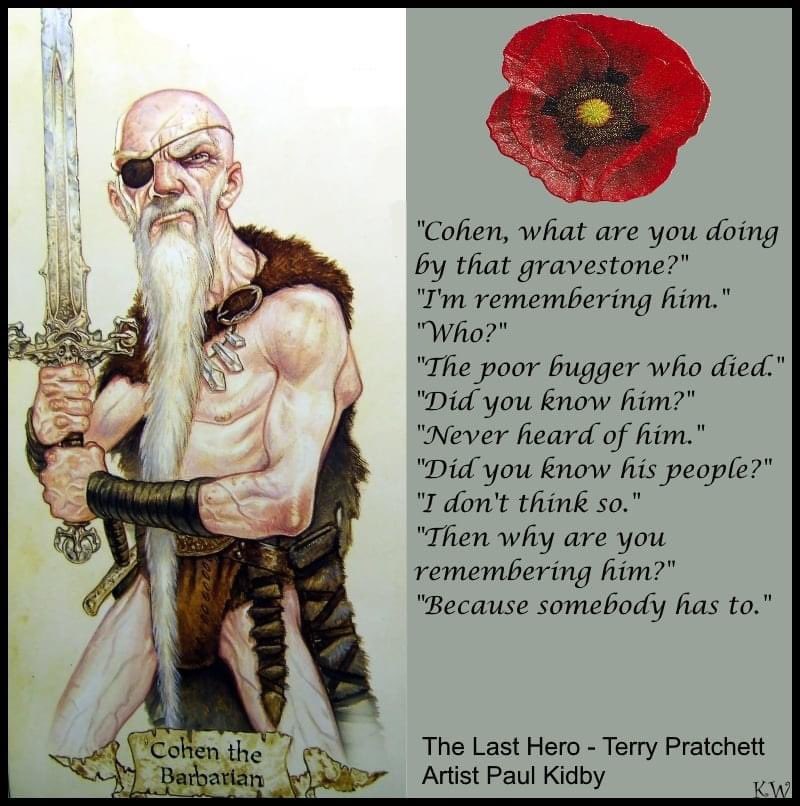 #RemembranceDay #RemembranceDay2020 #RememberanceDay #Remembrance #remember <a href="/TerryPratchetQ/">Discworld quotes.</a>