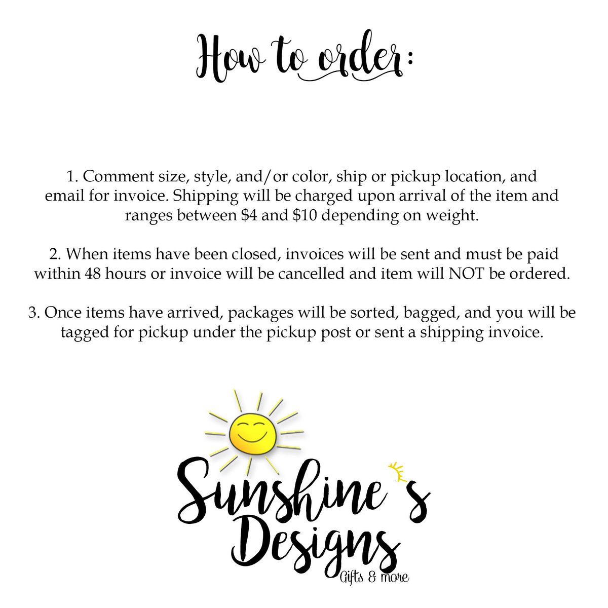 shopsunshines's tweet photo. Due to several people saying they were leaving Facebook I have decided to create a Twitter and I will also be posting to Instagram more to accommodate everyone! Thanks y’all! 💛 https://t.co/cNJxWeeq2e