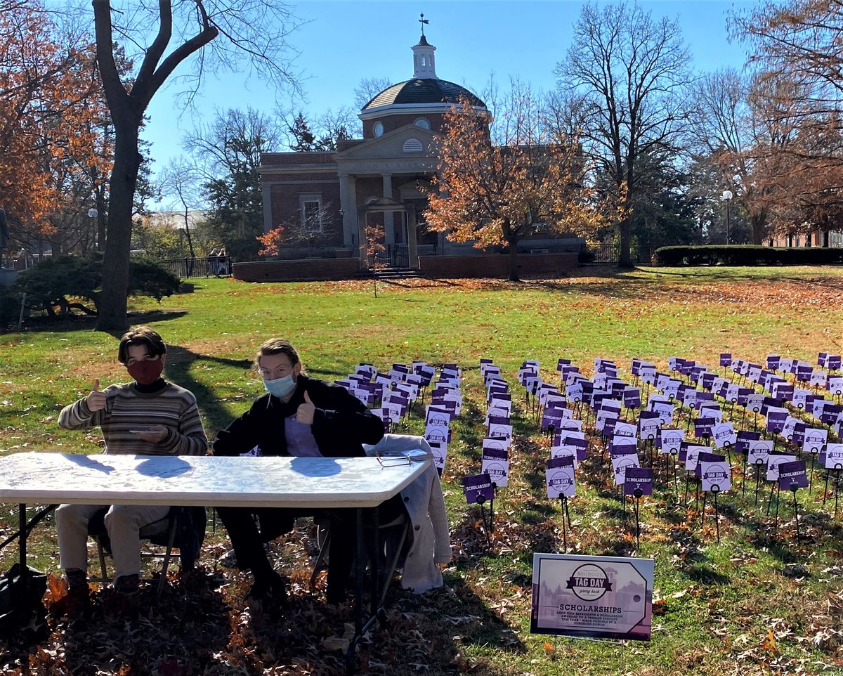 TrumanAlumni's tweet photo. Each year Truman students are awarded scholarships through donations to the University. This year, stakes were placed on the quad to represent the 466 scholarships awarded. Each stake tells a story of a student whose education was made possible by generous donors. #TrumanTagDay https://t.co/3EbtbUF2ct