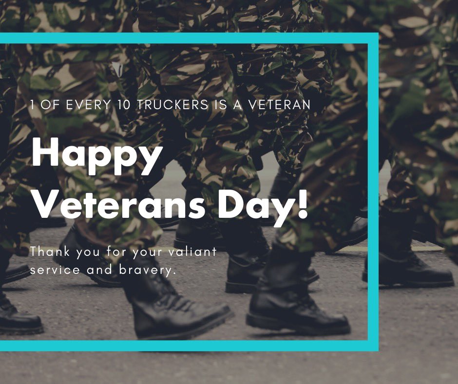 Veterans are so important to what we do and who we are. Today we honor and celebrate them. Behind the wheel or behind a desk, thank you all for your service. #VeteransInTrucking