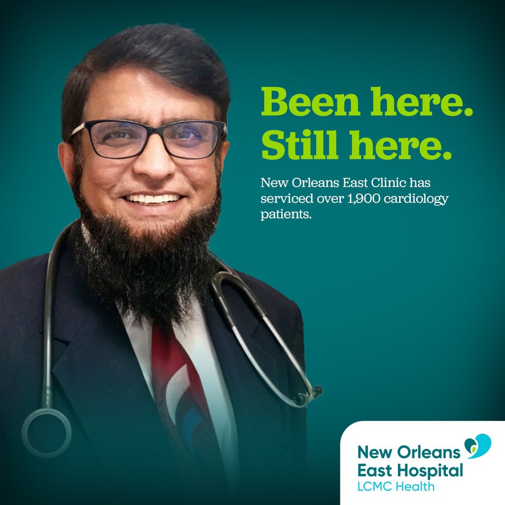 NOEHospital's tweet photo. New Orleans East Clinic has serviced over 1,900 cardiology patients. #beenherestillhere https://t.co/ItGsD3leSd