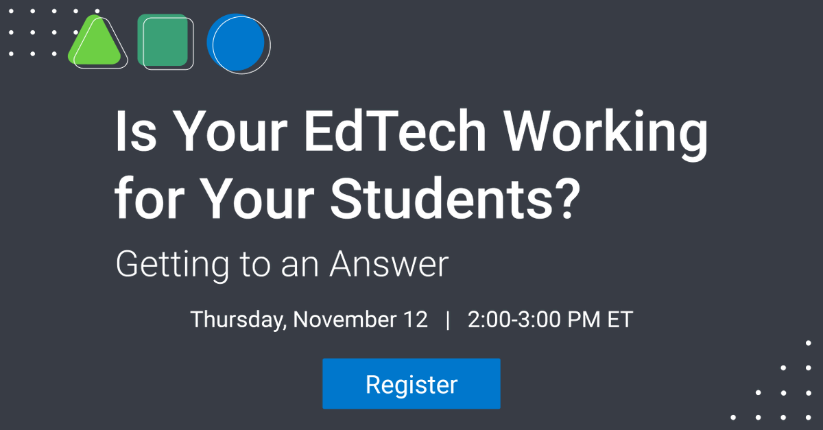LearnPlatformUS's tweet photo. TOMORROW: See IMPACT in action. Join @AmandaCadran + Dr. Mary Styers to see how you can answer “Is this product working for all of our students?” with confidence. 2:00pm. Register today. https://t.co/VKsOPwFged https://t.co/T6SoZnwI0U