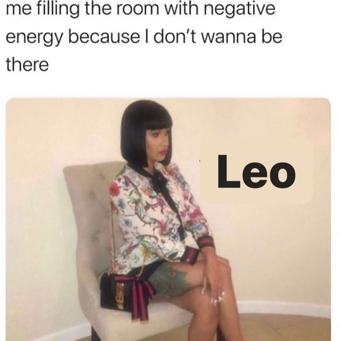 Leo_Tweets's tweet photo. You can feel #Leos negative energy 😂👏🏼 https://t.co/LGJrnvIJYz