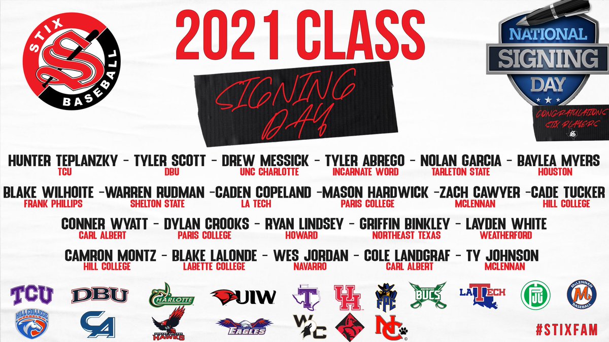 ✒️National Signing Day is here!  

Congratulations to all of our student-athletes in the 2021 class who will be signing their NLI’s today!  

#STIXFAM #SIGNINGDAY